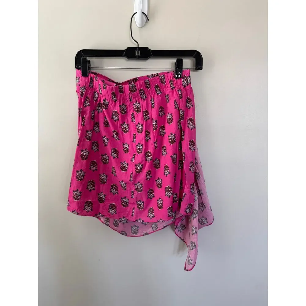 NWT RHODE Hannah Skirt in Marigold Flower/Hot Pink SZ S